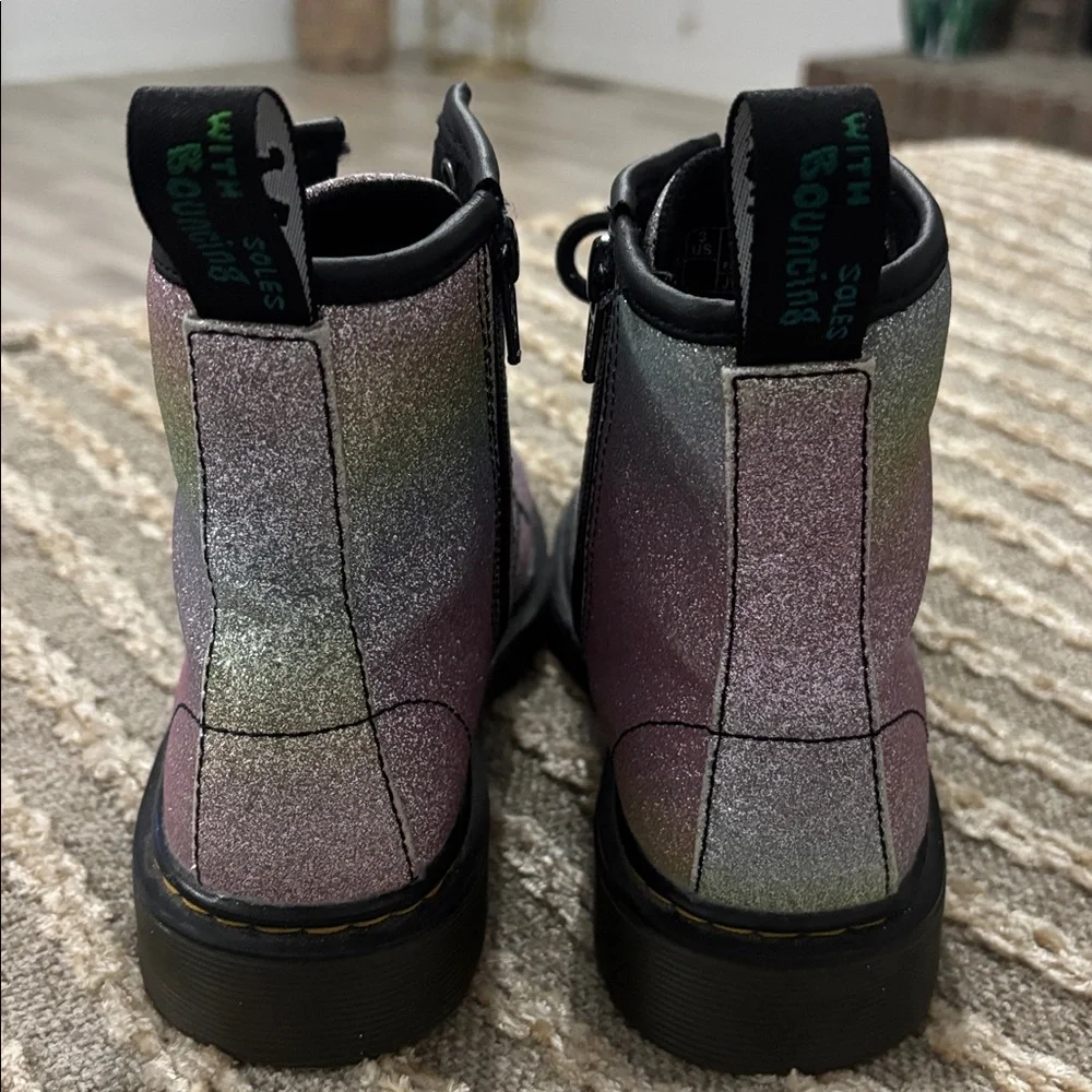 Dr. Martens 1460 PASCAL‎ RAINBOW GLITTER Girls Boots Size 3